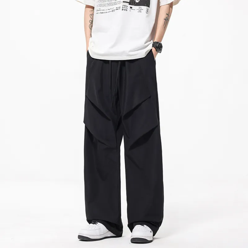 FASTFISH Casual Pants Unisex Black-2
