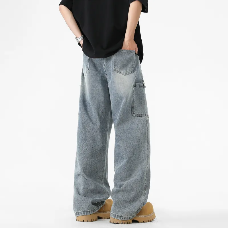 FASTFISH Jeans Unisex Vintage Blue-4