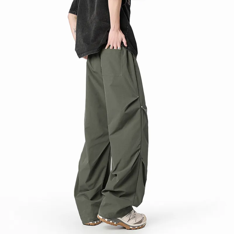 FASTFISH Casual Pants Unisex Black-12