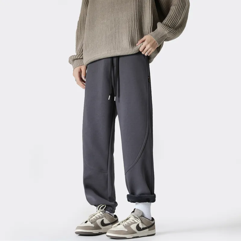 FASTFISH Casual Pants Unisex Light Gray-11