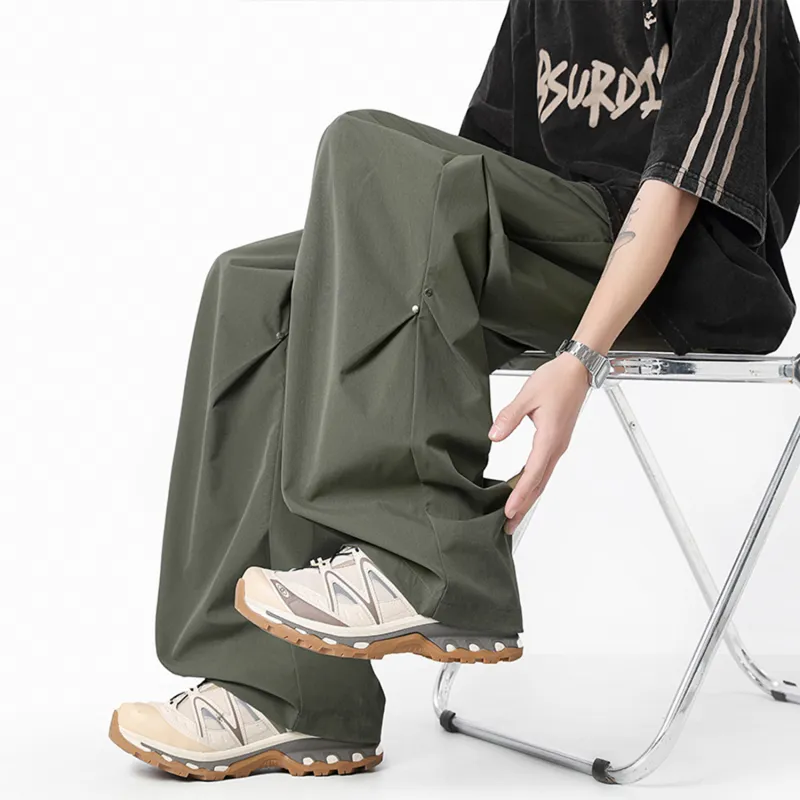 FASTFISH Casual Pants Unisex Black-9