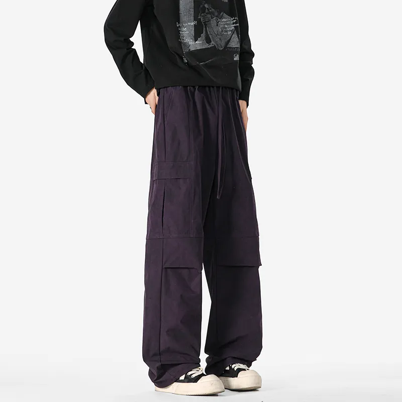 FASTFISH Casual Pants Unisex Black-23