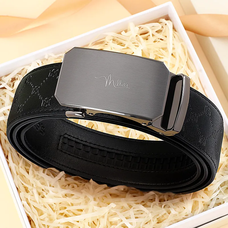 MILLIE'S Cow Split Leather Belts Men's Width  3.5cm-2