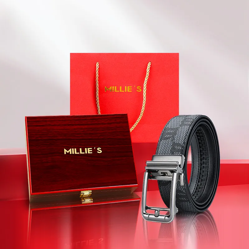 MILLIE'S Polyvinyl Chloride Leather Belts Men's Width 3.5cm-6