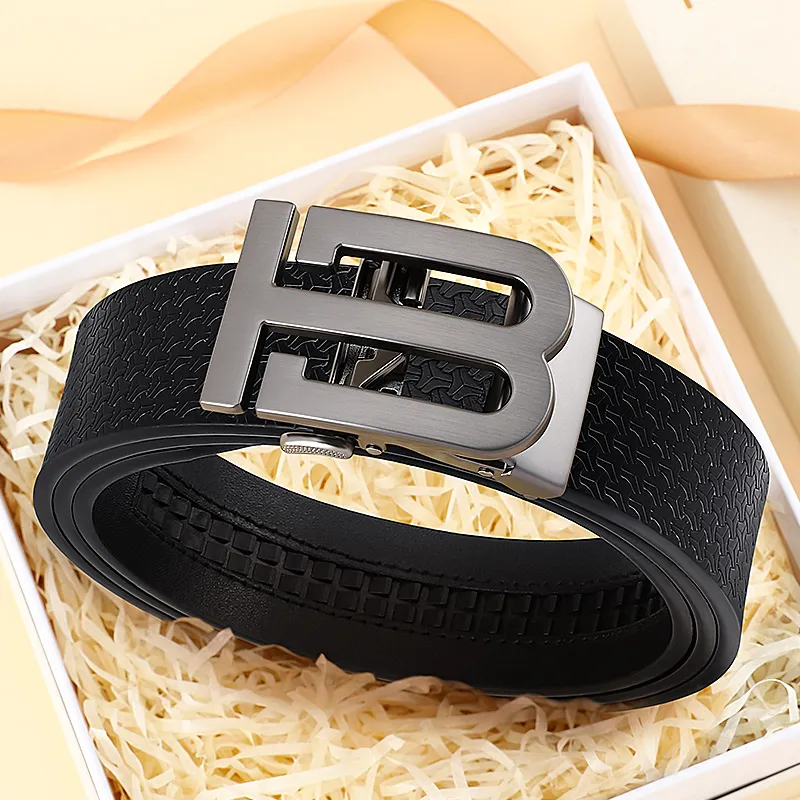 MILLIE'S Cow Split Leather Belts Men's Width 3.4cm-2