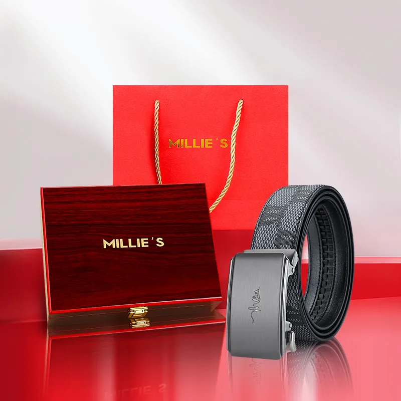 MILLIE'S Polyvinyl Chloride Leather Belts Men's Width 3.5cm-6