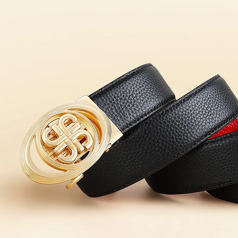 MILLIE'S Top Grain Cow Leather Belts Men's Width 3.5cm-3