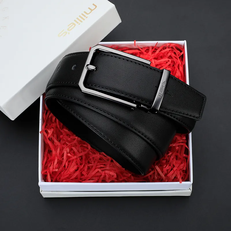 MILLIE'S Cow Split Leather Leather Belts Men's Width 3.5CM-7