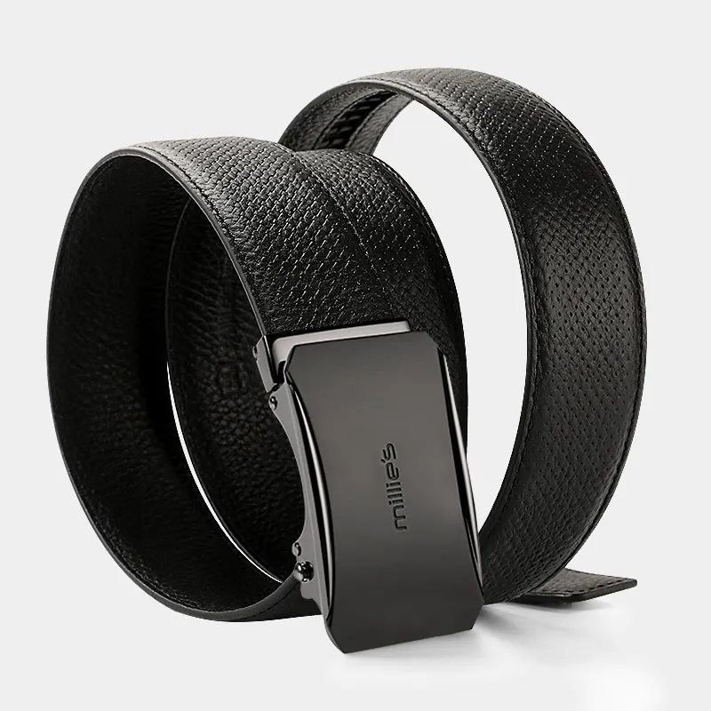 MILLIE'S Top Grain Cow Leather Cow Leather Leather Belts Men's Width  3.5cm-4