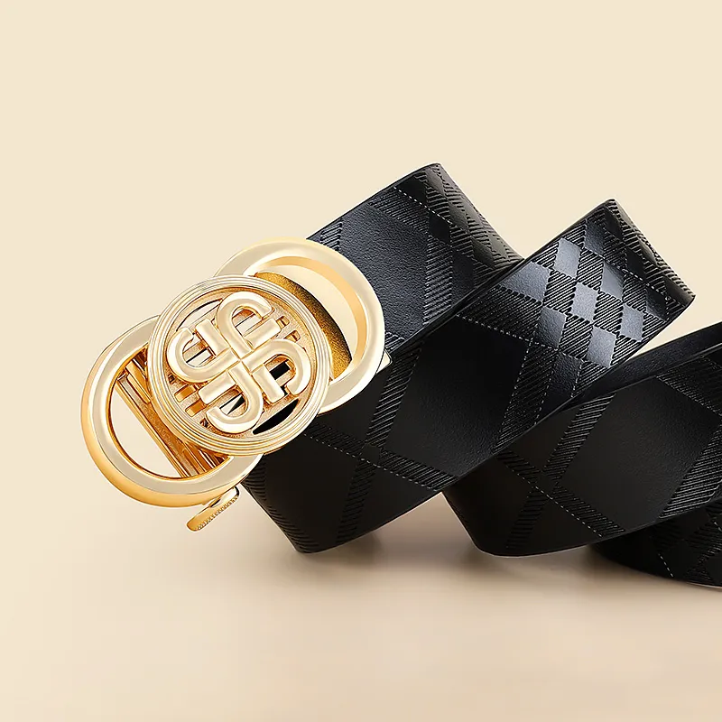 MILLIE'S Cow Split Leather Belts Men's Width 3.4cm-3