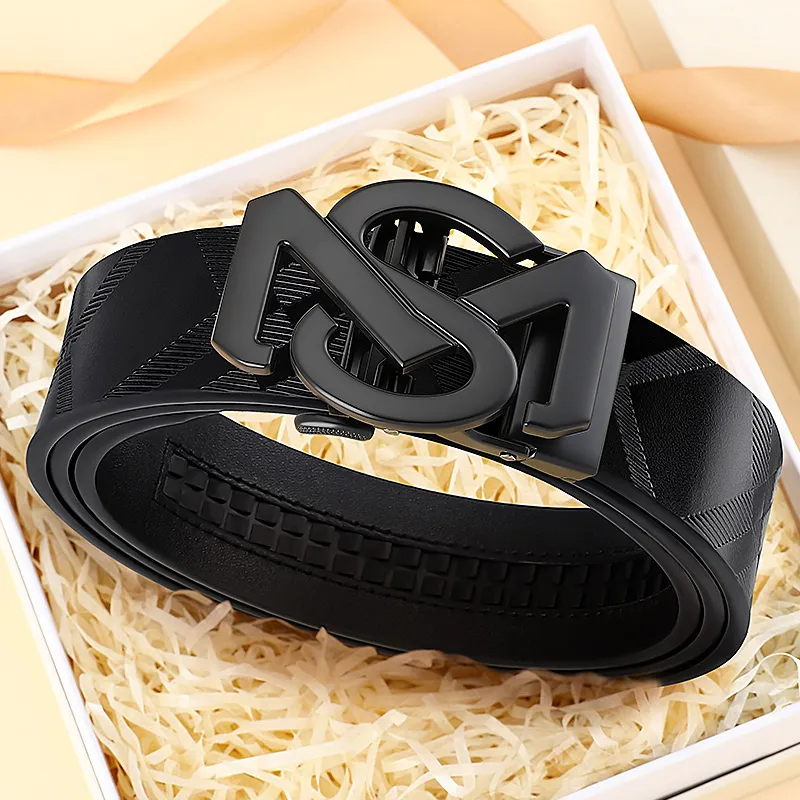 MILLIE'S Cow Split Leather Belts Men's Width 3.4cm-1