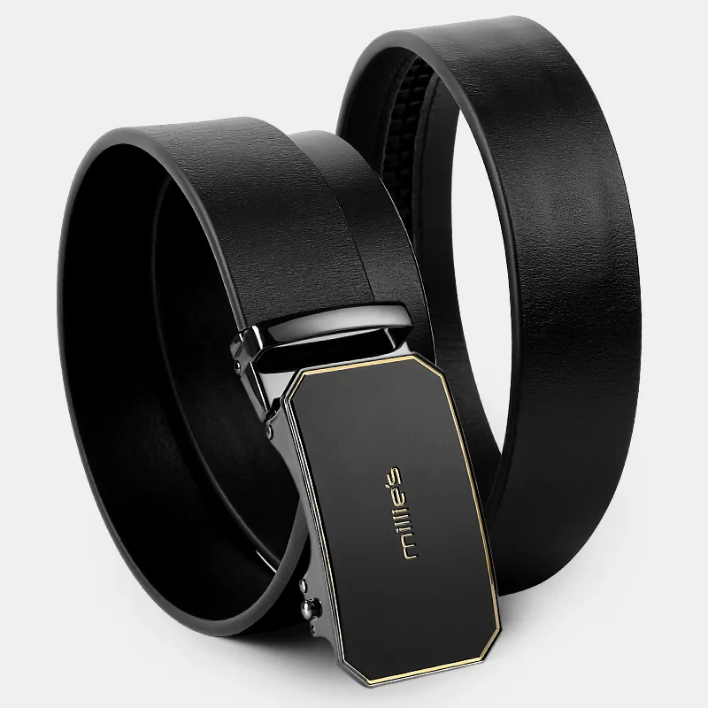 MILLIE'S Top Grain Cow Leather Leather Belts Men's Width  3.5cm-4