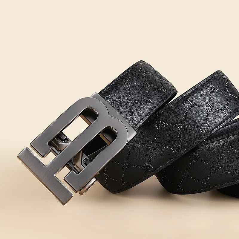 MILLIE'S Cow Split Leather Belts Men's Width  3.5cm-3