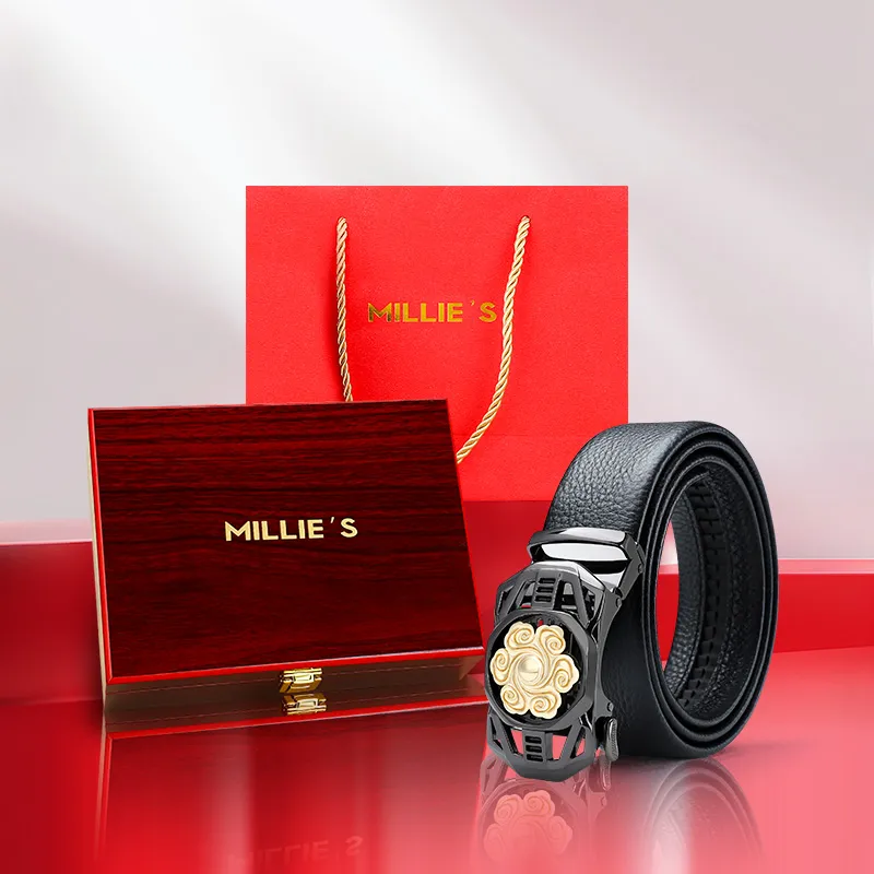 MILLIE'S Cow Leather Belts Men's 3.5cm-6