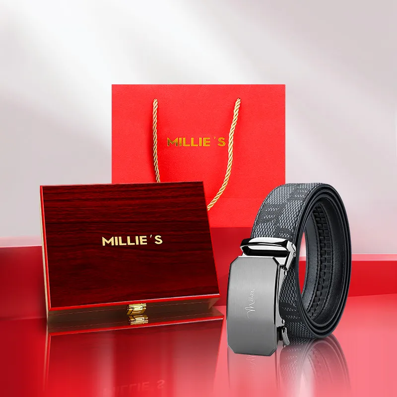 MILLIE'S Polyvinyl Chloride Leather Belts Men's Width 3.5cm-6
