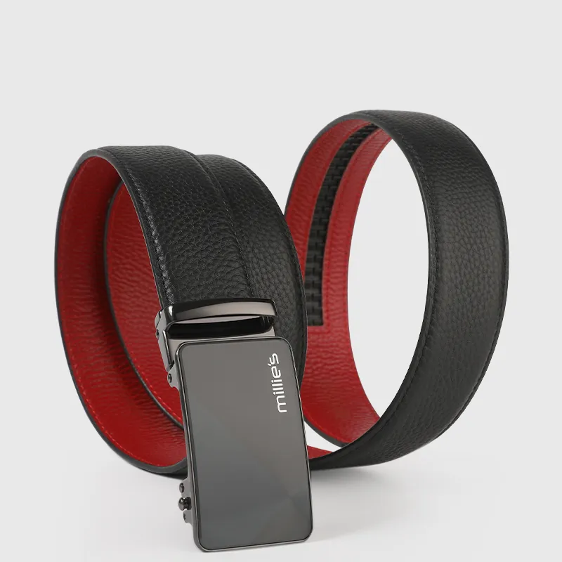 MILLIE'S Top Grain Cow Leather Leather Belts Men's Width  3.5cm-4