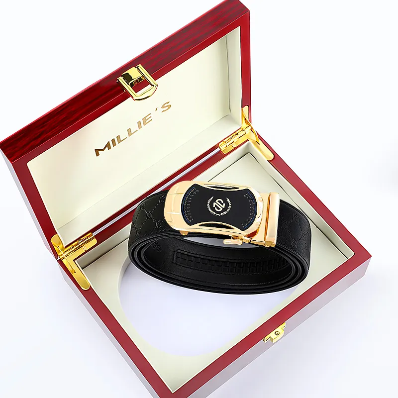 MILLIE'S Cow Split Leather Belts Men's Width  3.5cm-2