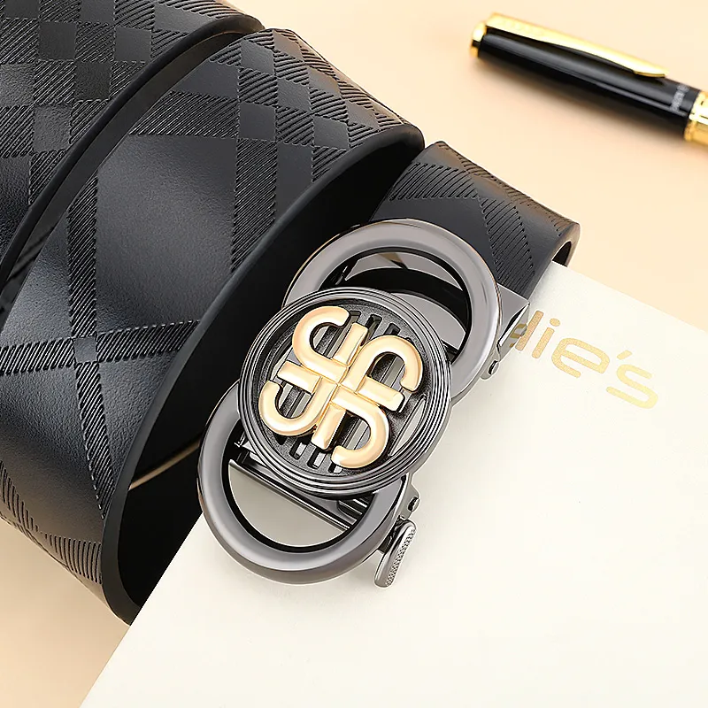 MILLIE'S Cow Split Leather Belts Men's Width 3.4cm-2