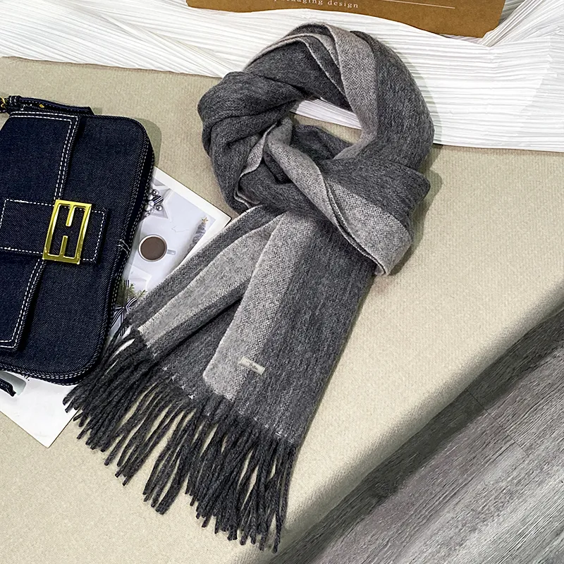 MILLIE'S Wool Knit Scarves Unisex-5