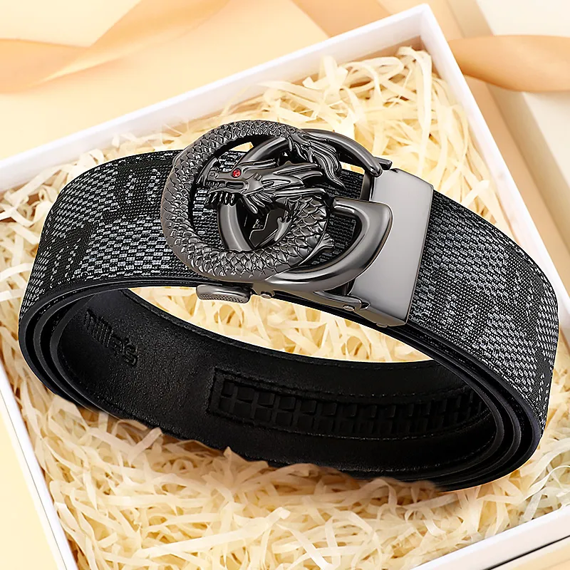 MILLIE'S Polyvinyl Chloride Leather Belts Men's Width 3.5cm-1