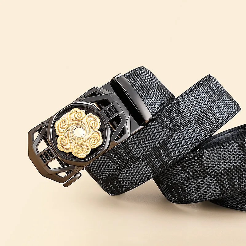 MILLIE'S Polyvinyl Chloride Leather Belts Men's 3.5cm-2
