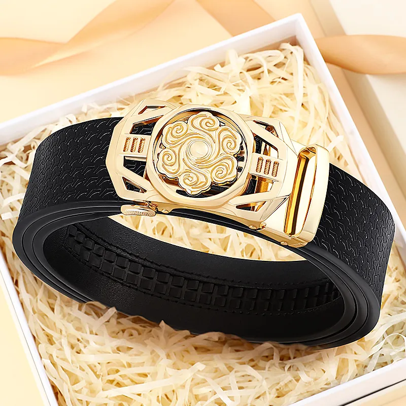 MILLIE'S Cow Split Leather Belts Men's Width 3.4cm-1