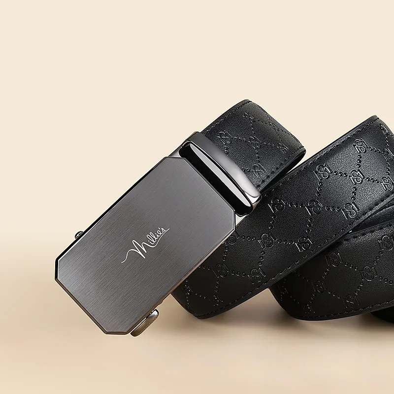 MILLIE'S Cow Split Leather Belts Men's Width  3.5cm-3