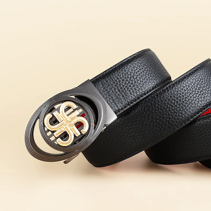 MILLIE'S Top Grain Cow Leather Belts Men's Width 3.5cm-3