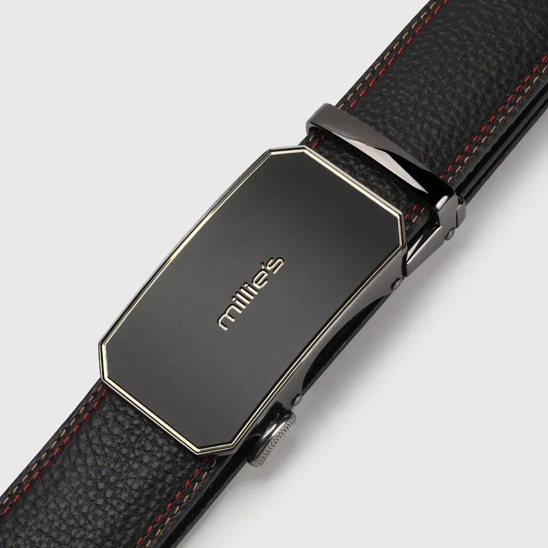 MILLIE'S Top Grain Cow Leather Leather Belts Unisex Width  3.5cm-1