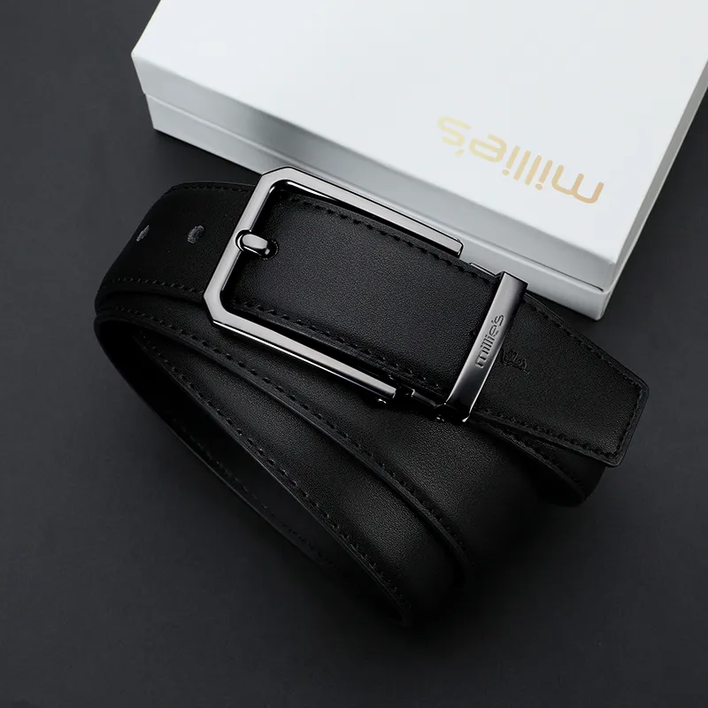 MILLIE'S Cow Split Leather Leather Belts Men's Width 3.5CM-2