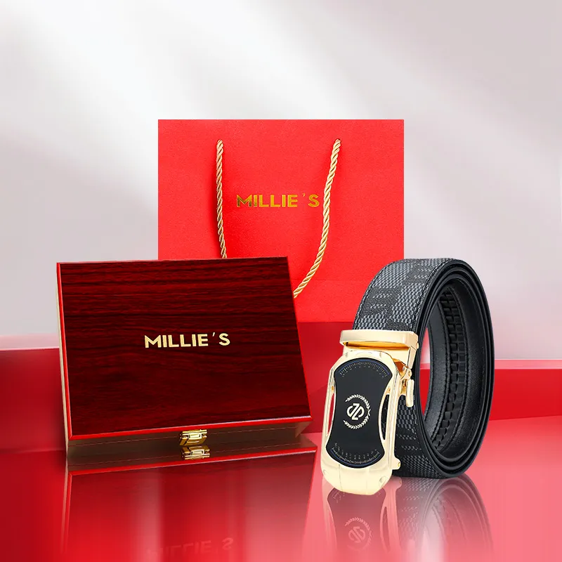 MILLIE'S Polyvinyl Chloride Leather Belts Men's Width 3.5cm-6