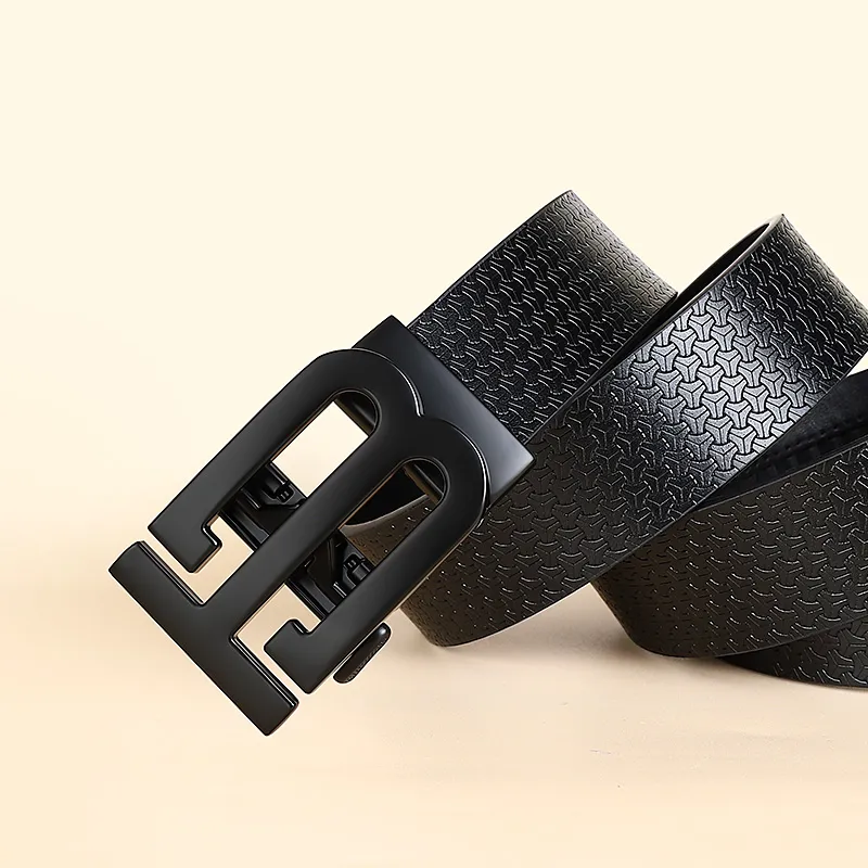 MILLIE'S Cow Split Leather Belts Men's Width 3.4cm-3