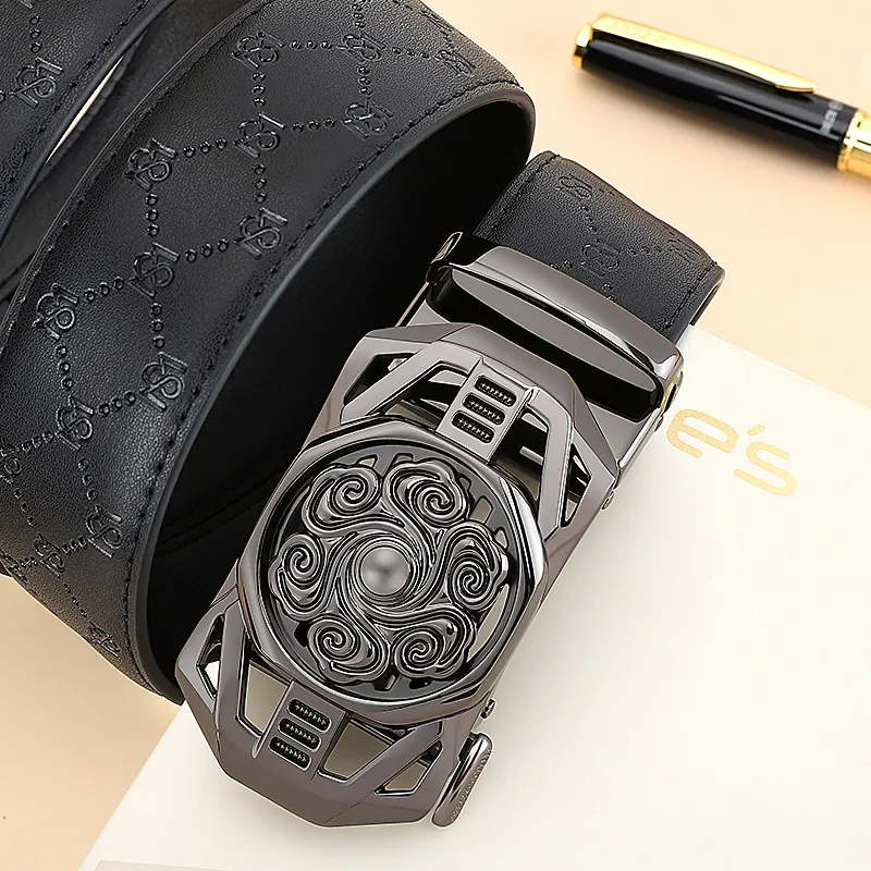 MILLIE'S Cow Split Leather Belts Men's Width  3.5cm-3