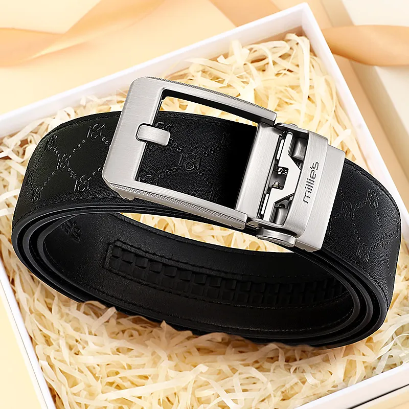 MILLIE'S Cow Split Leather Belts Men's Width  3.5cm-2