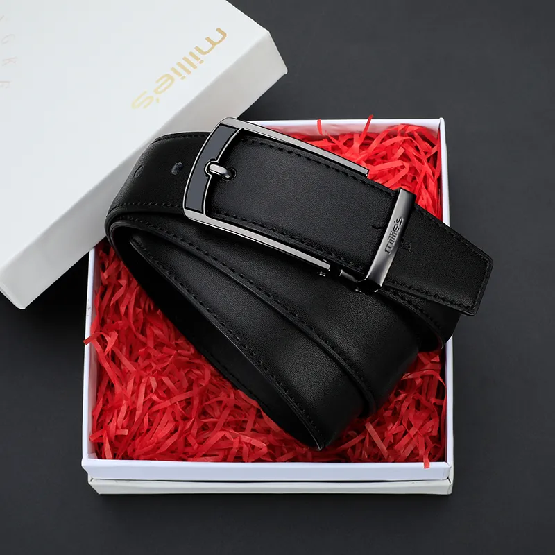MILLIE'S Cow Split Leather Leather Belts Men's Width  3.5cm-3