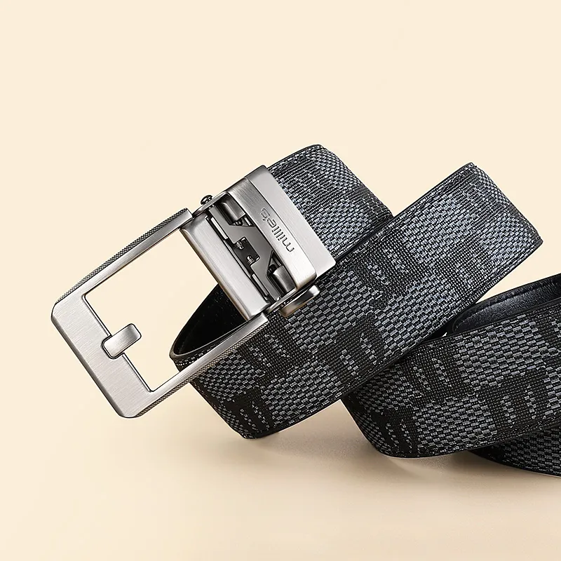 MILLIE'S Polyvinyl Chloride Leather Belts Men's Width 3.5cm-3