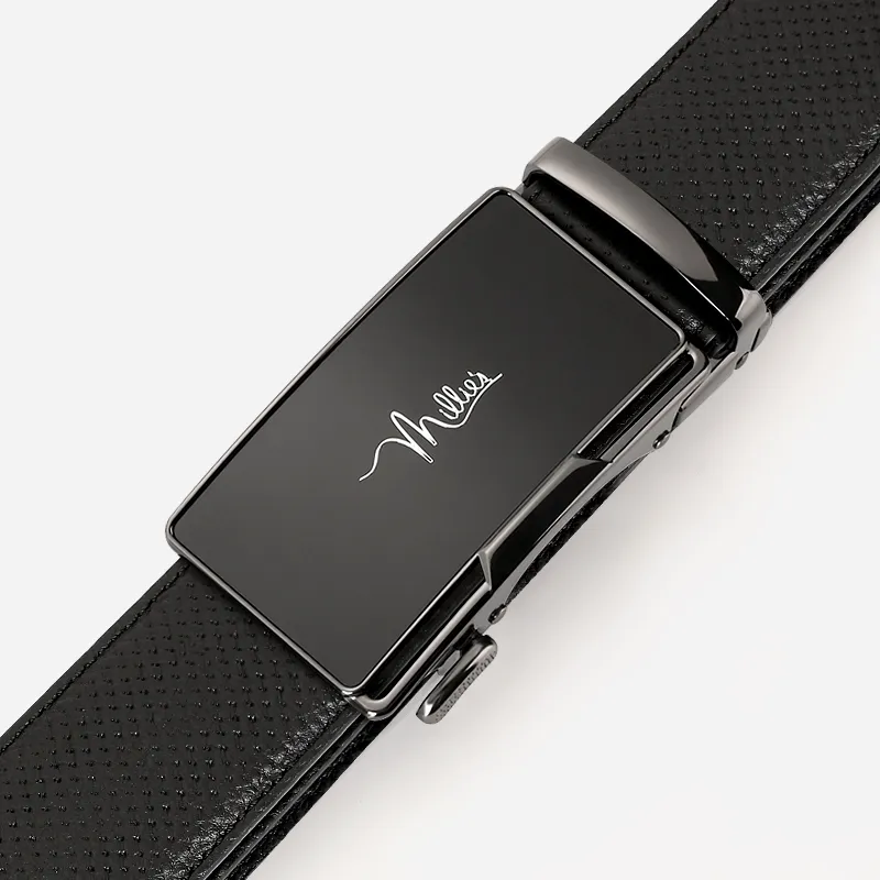 MILLIE'S Top Grain Cow Leather Leather Belts Men's 3.5cm-1
