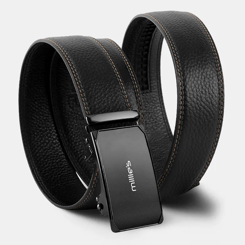 MILLIE'S Top Grain Cow Leather Belts Men's Width 3.5cm-3