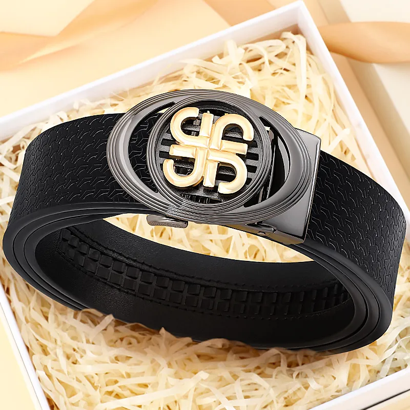 MILLIE'S Cow Split Leather Belts Men's Width 3.4cm-2