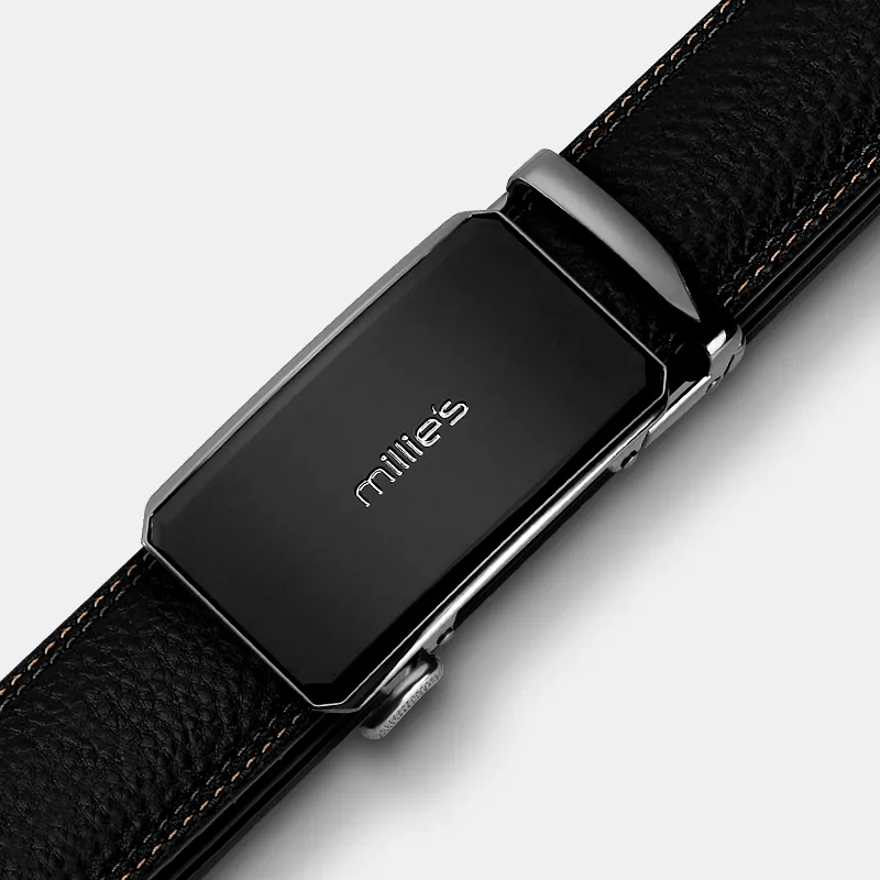 MILLIE'S Cow Leather Belts Men's 3.5cm-1