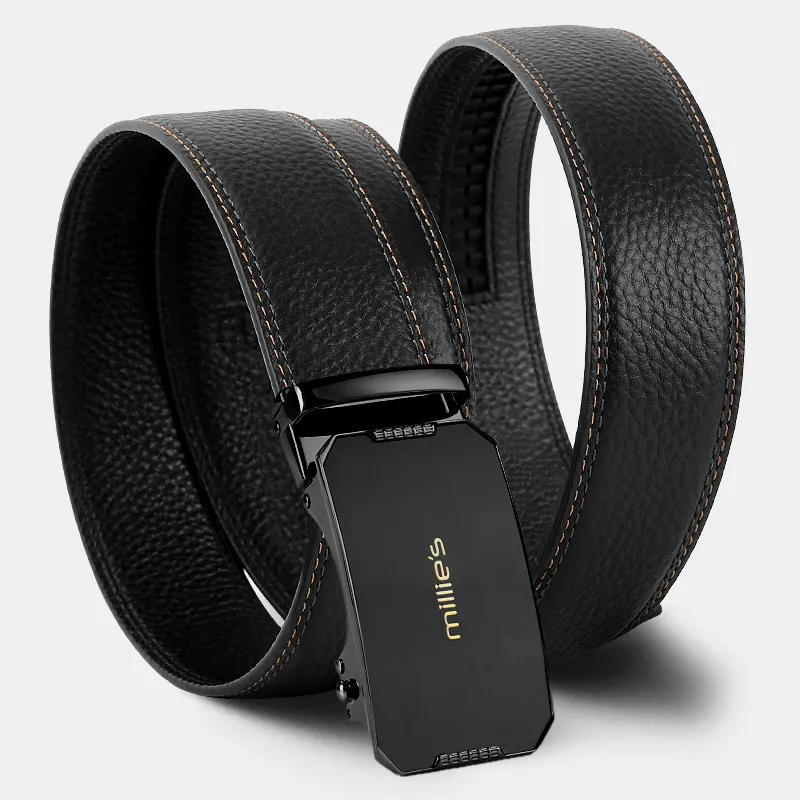 MILLIE'S Top Grain Cow Leather Belts Men's Width 3.5cm-4
