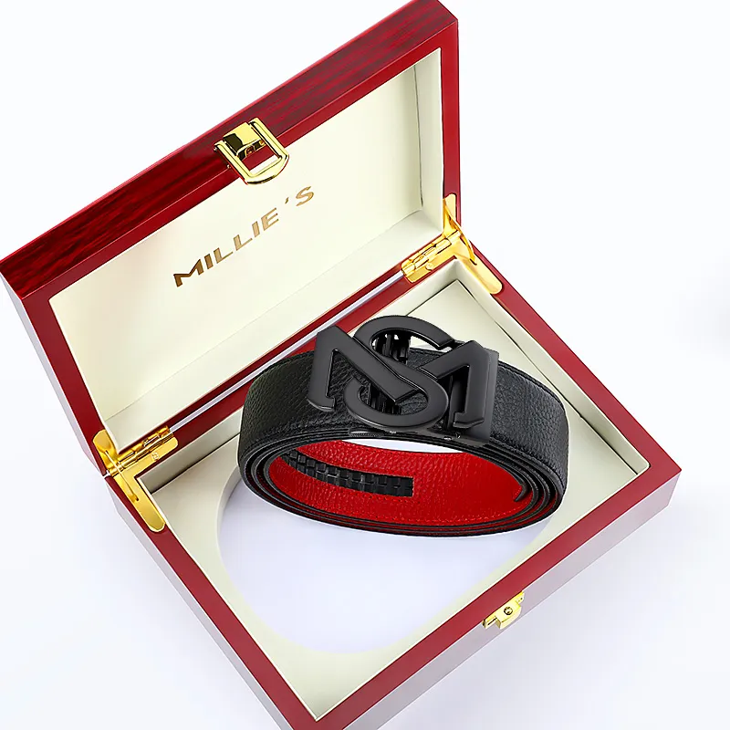 MILLIE'S Top Grain Cow Leather Belts Men's 3.5cm-7