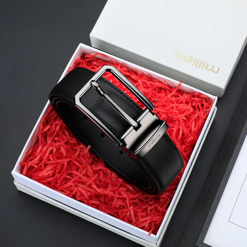 MILLIE'S Cow Split Leather Leather Belts Men's Width 3.5CM-6