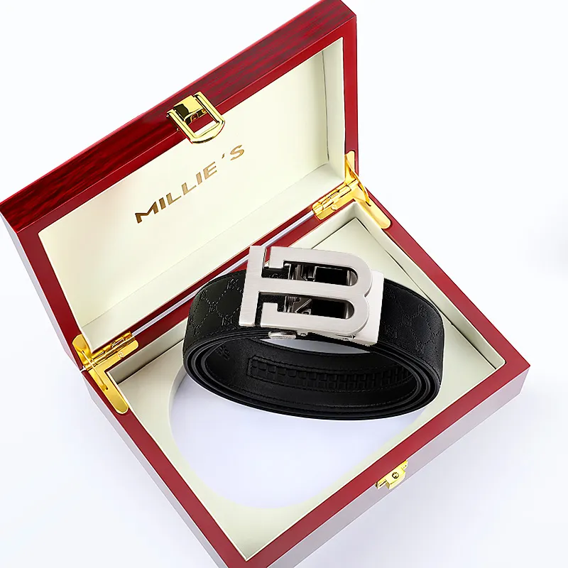 MILLIE'S Cow Split Leather Belts Men's Width  3.5cm-2