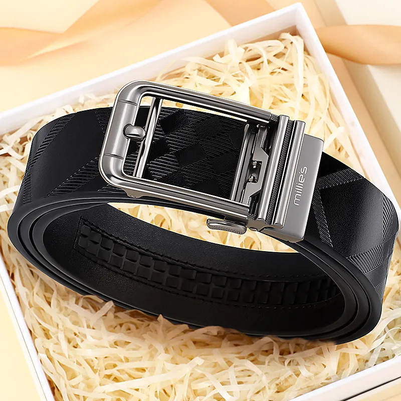 MILLIE'S Cow Split Leather Belts Men's 3.4cm-2