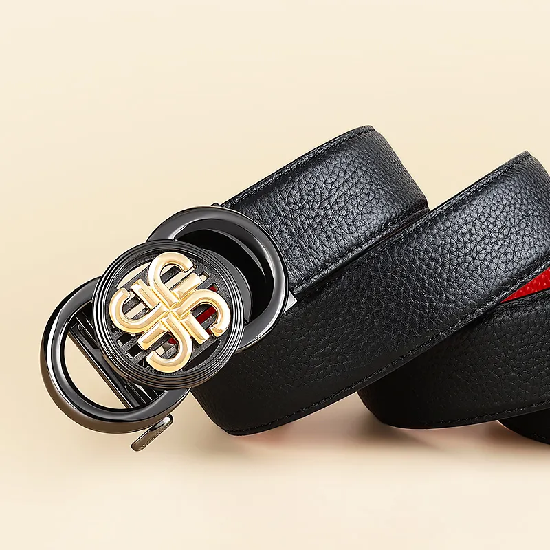 MILLIE'S Top Grain Cow Leather Belts Men's Width 3.5cm-3
