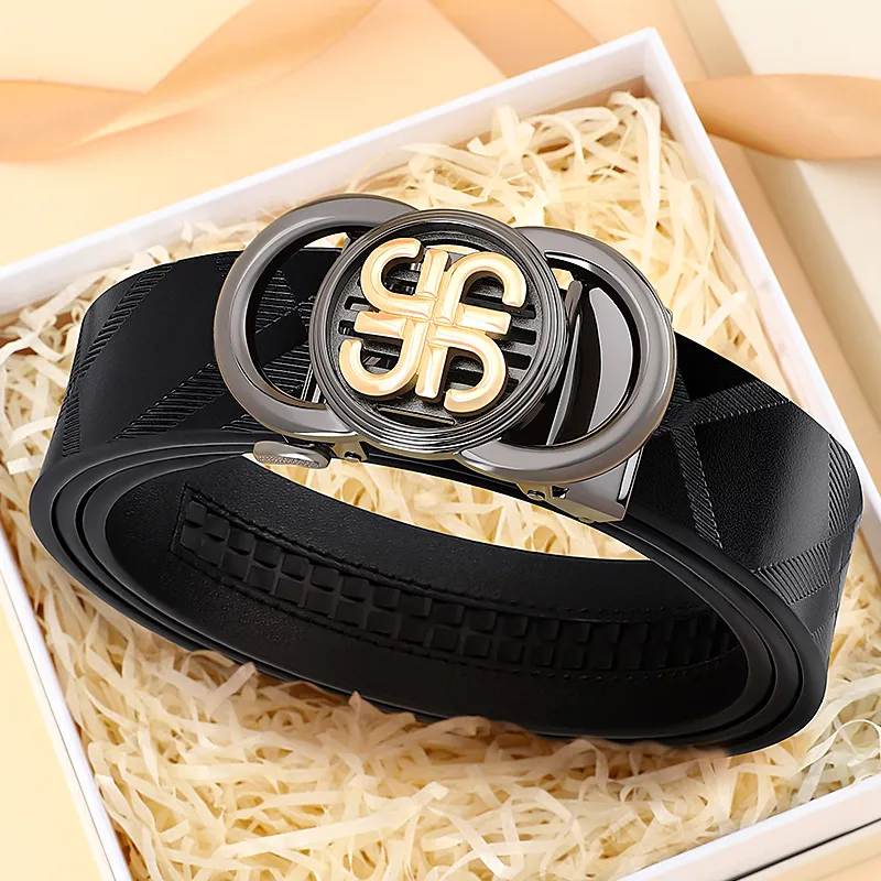 MILLIE'S Cow Split Leather Belts Men's Width 3.4cm-1