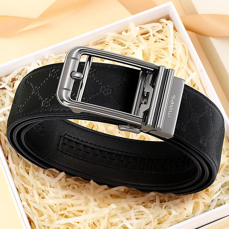 MILLIE'S Cow Split Leather Belts Men's Width  3.5cm-2