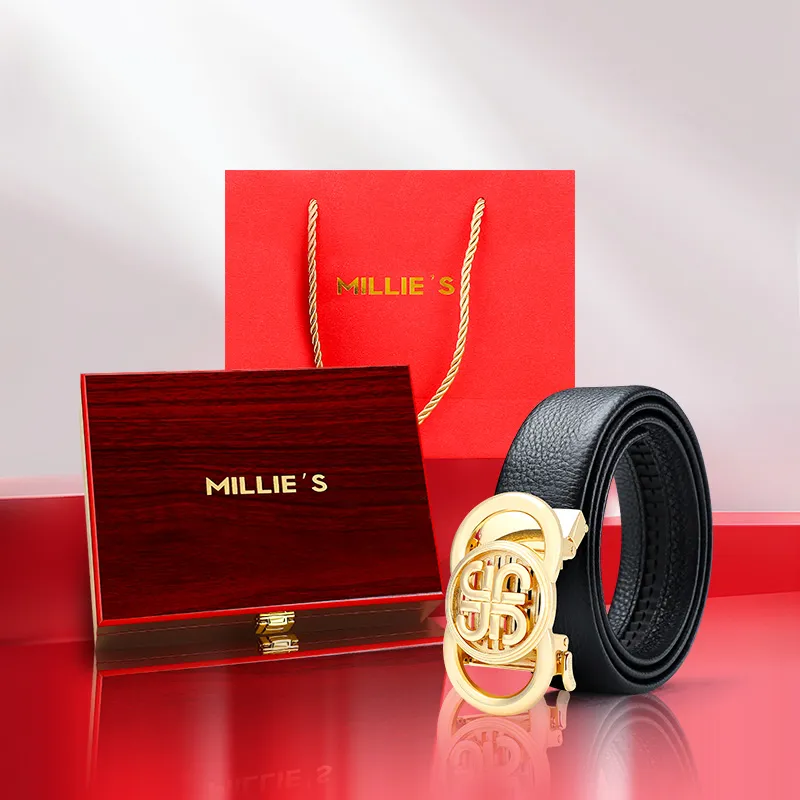 MILLIE'S Top Grain Cow Leather Belts Men's 3.5cm-6
