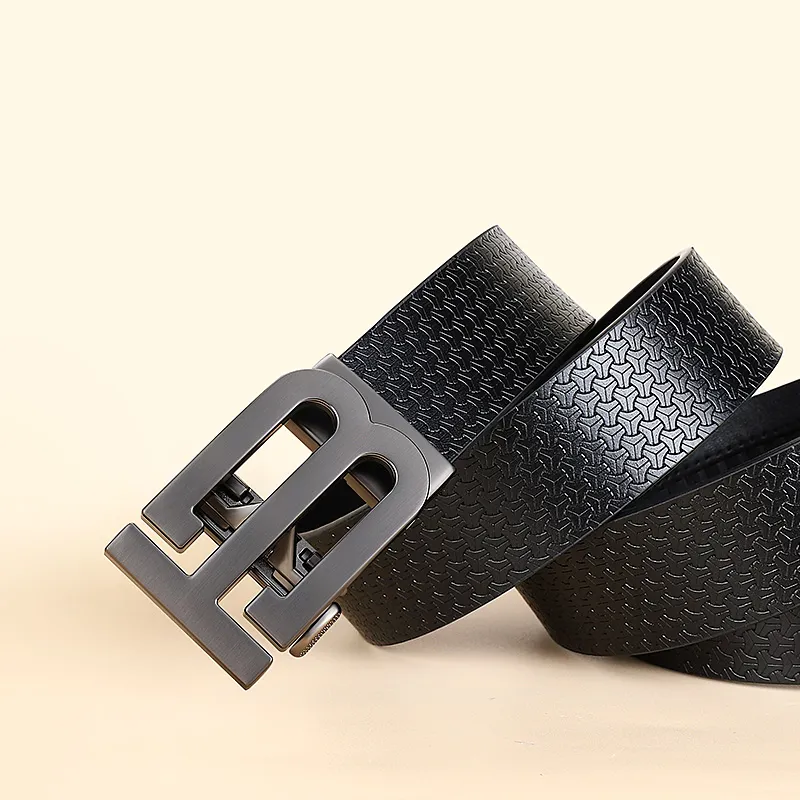 MILLIE'S Cow Split Leather Belts Men's Width 3.4cm-3